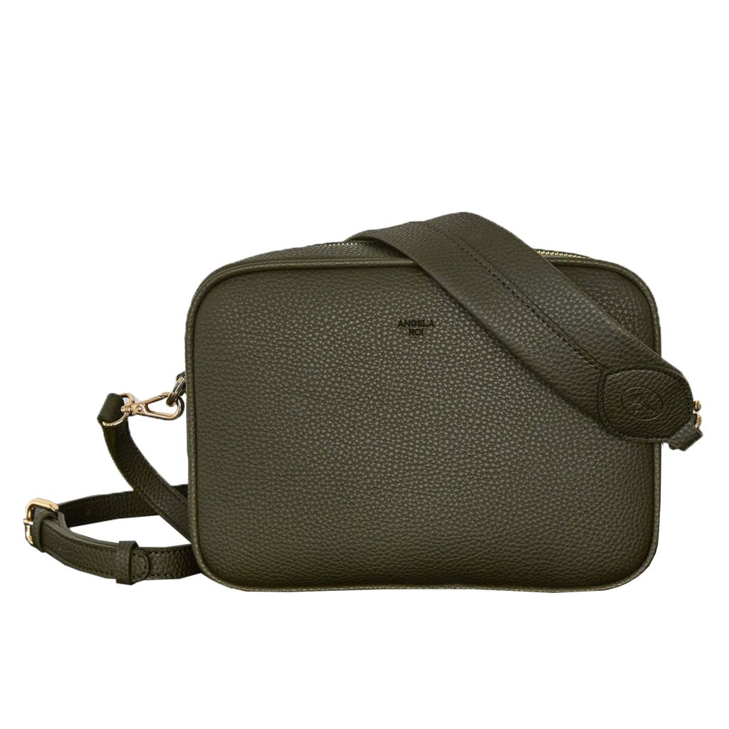 Grace Crossbody with Signet in Deep Olive