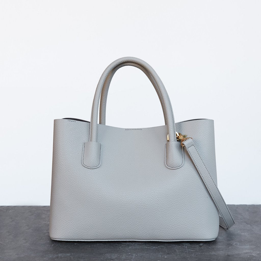 Cher Tote with Signet in Light Grey