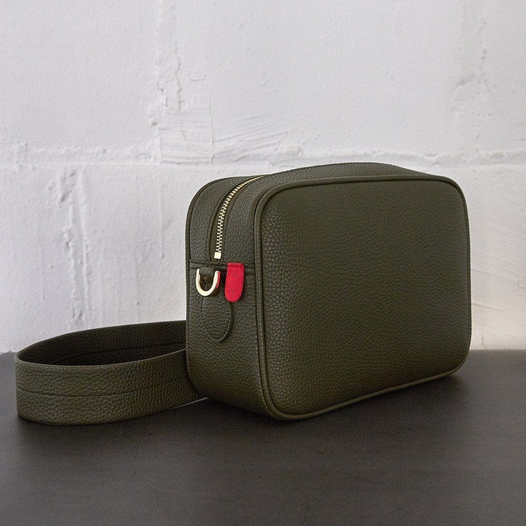 Grace Crossbody with Signet in Deep Olive