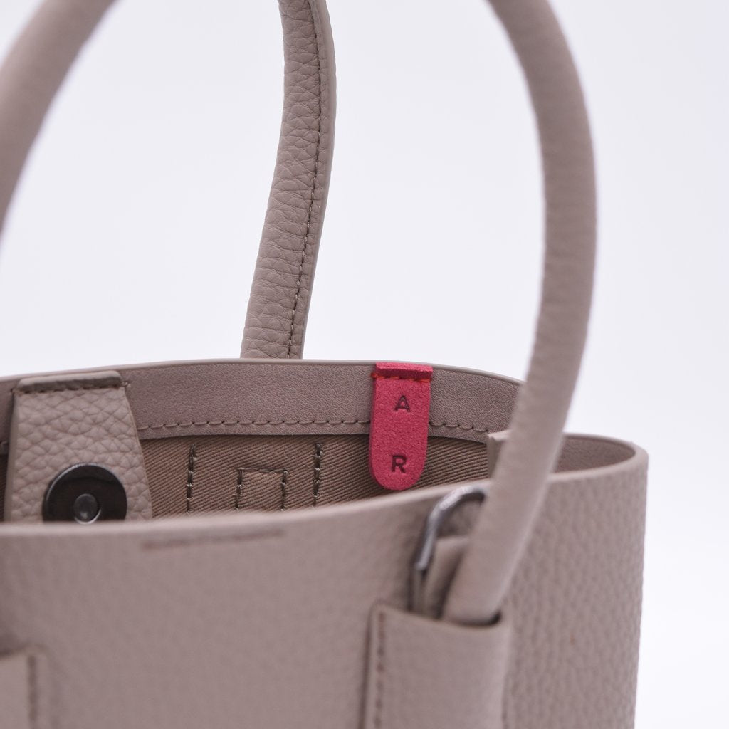 Cher Tote Micro with Signet in Light Mud Grey