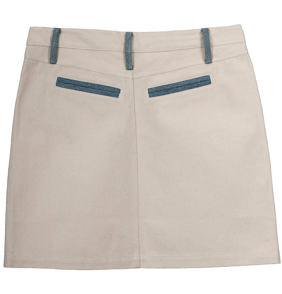 Miakoda Organic Cotton Mini Skirt, back view