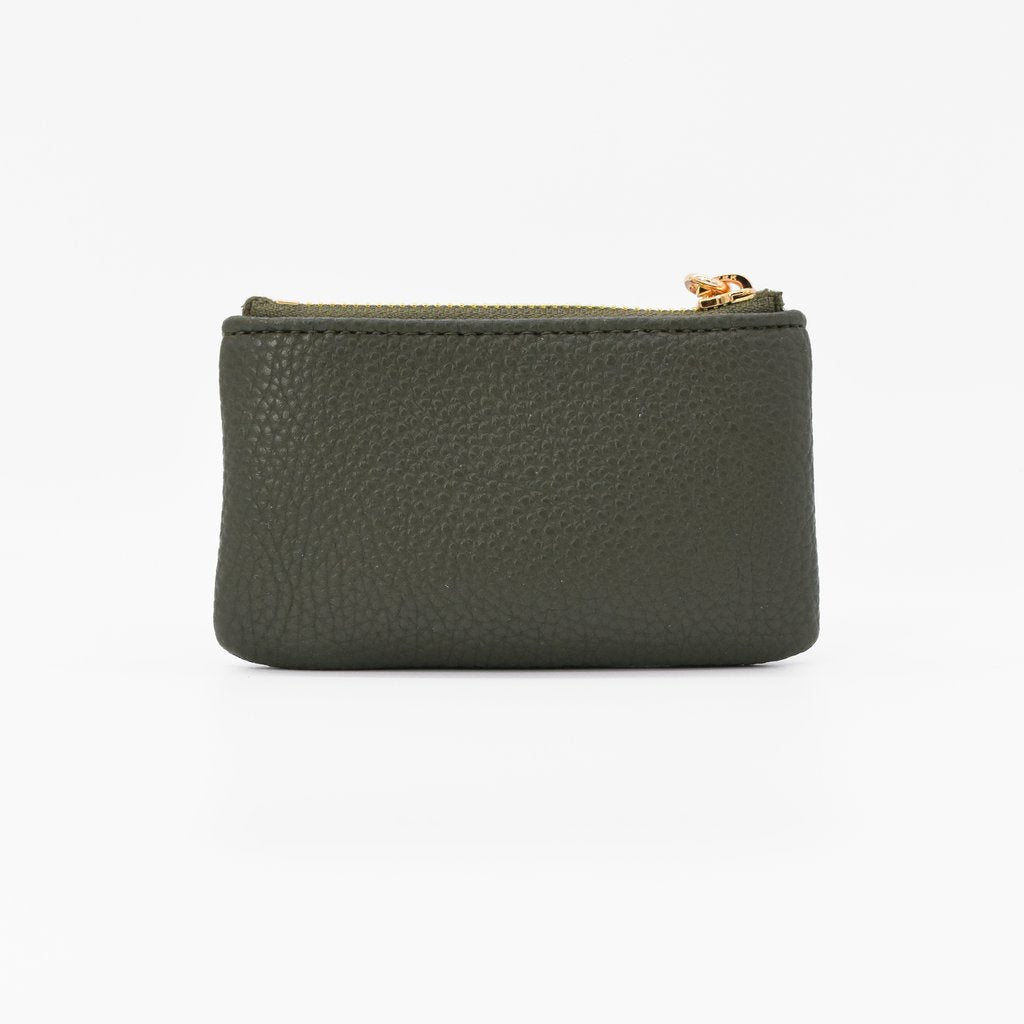 Zuri Card Pouch with Signet in Olive
