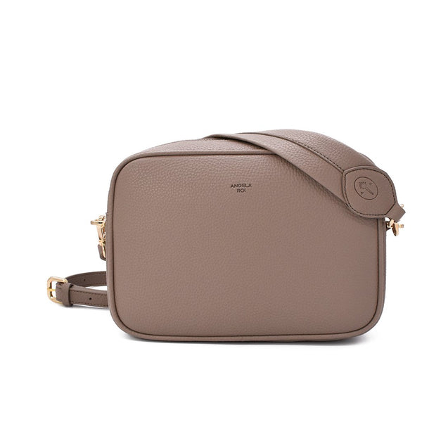 Grace Mini Crossbody with Signet in Light Mud Grey by Angela · Roi