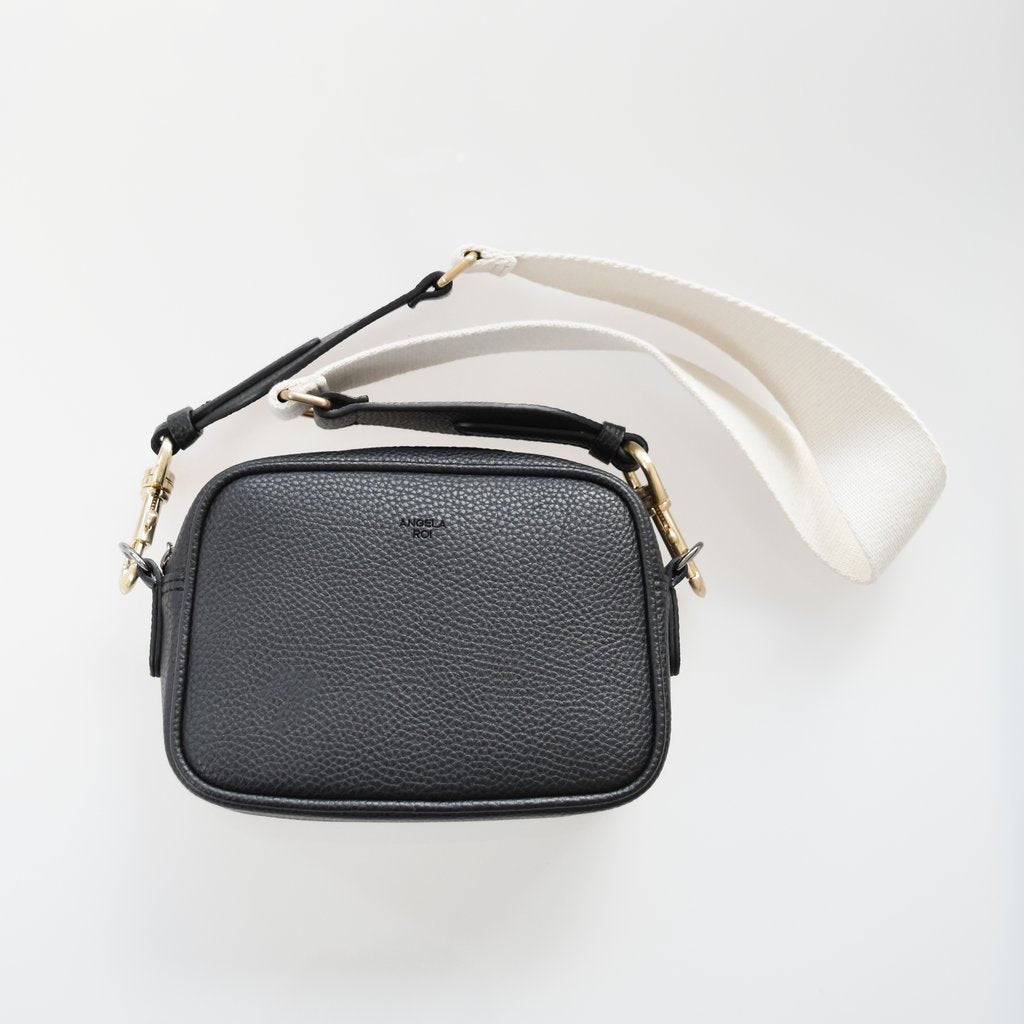 Grace Micro Crossbody with Signet in Black