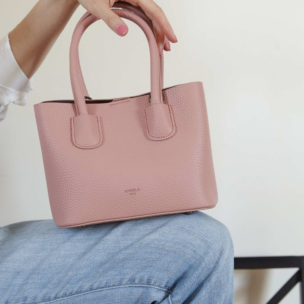 Cher Tote Micro with Signet in Coral Pink