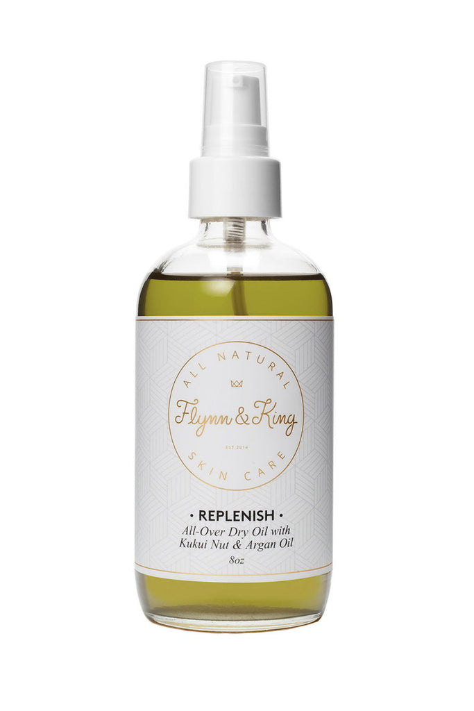 Flynn & King Replenish All-Over Dry Oil with Kukui Nut and Argan Oil, 8 oz size