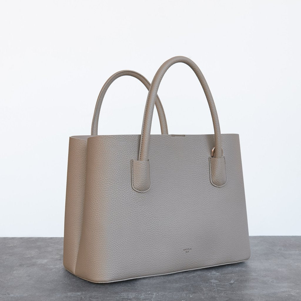 Cher Tote with Signet in Light Mud Grey