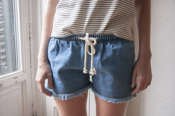 Organic Cotton Denim Shorts | n.u.s.k. | Ethica – Shop Ethica