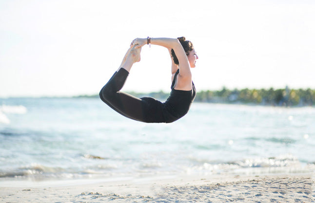 Julia Ahrens flaunts her yoga moves while on vacation in Tulum, Mexico.
