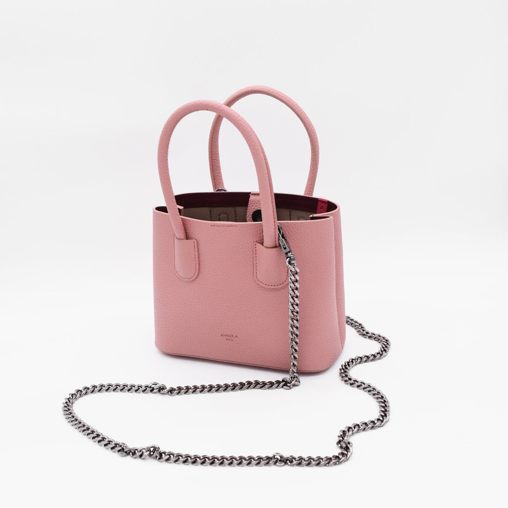 Cher Tote Micro with Signet in Coral Pink
