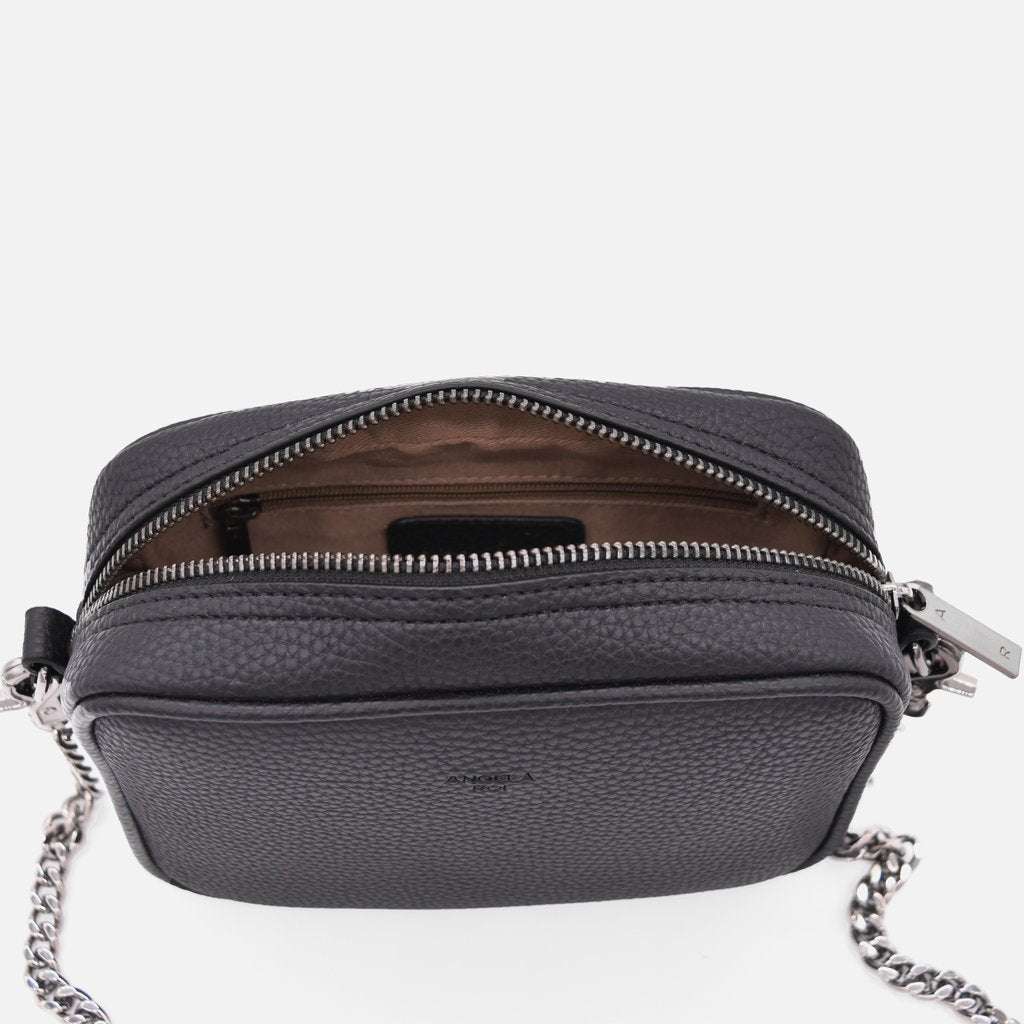 Grace Micro Crossbody with Signet in Black