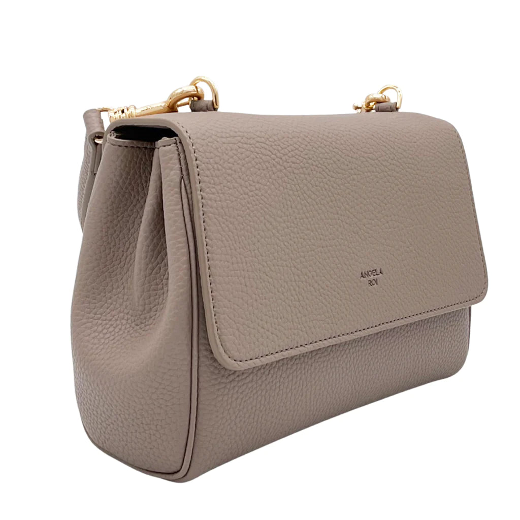 Eloise Soft Satchel with Signet in Light Mud Grey