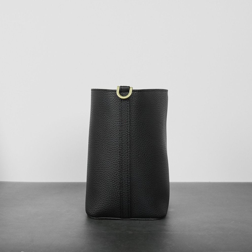 Angelou Mini Bucket with Signet in Black