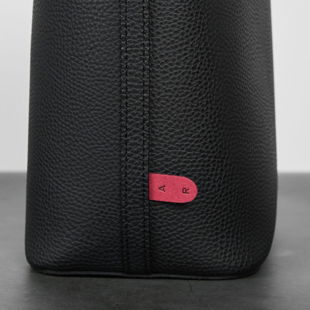 Angelou Mini Bucket with Signet in Black