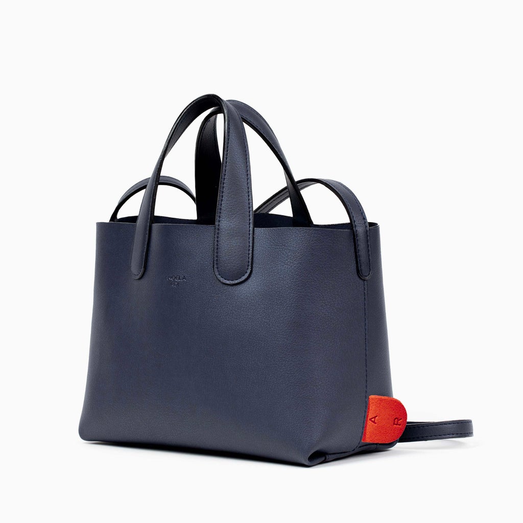 Cacta Small Tote in Navy with Red Signet