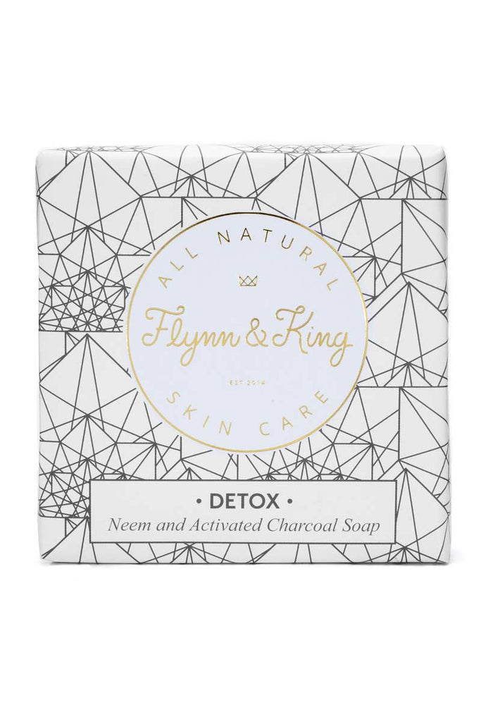 Flynn & King Natural Detox - Neem and Activated Charcoal Soap, 5 oz bar in packaging